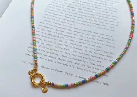 bohemian necklace pastel color