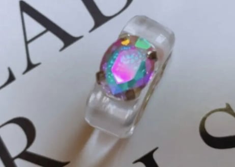 clear crystal bijou ring 12号