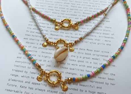 bohemian necklace pastel color