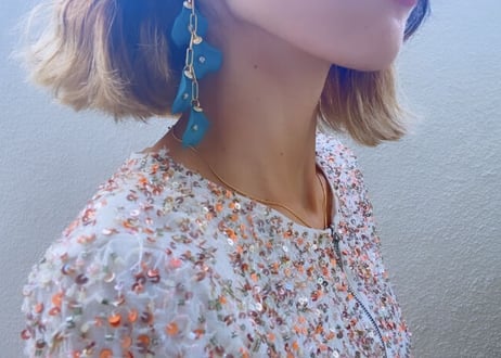 Flower petal pierce Blue