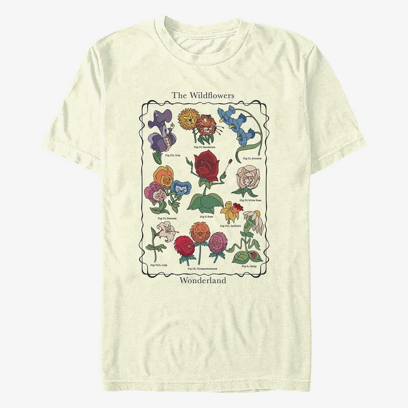 ふしぎの国のアリス お花達 Tシャツ | すずくろ - Sue's Closet -