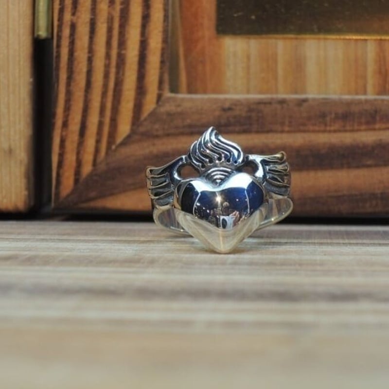 CRAZY PIG ROSARY HEART & WINGS RING ロザリー ハート &