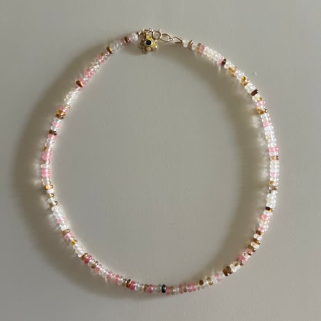 Gem stone Necklace《Cherry blossom》