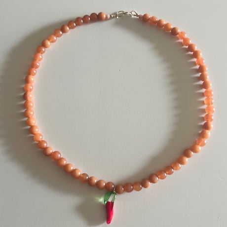 Orange Stone Chili Necklace