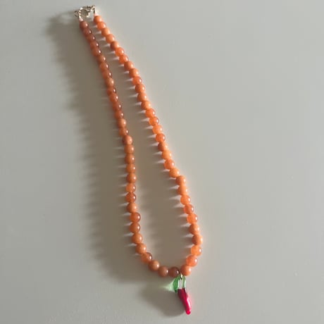 Orange Stone Chili Necklace
