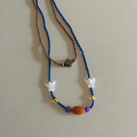 Cross beads Necklace②