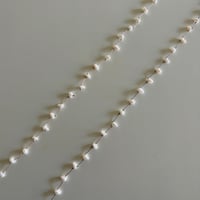 Natural pearl cord necklace