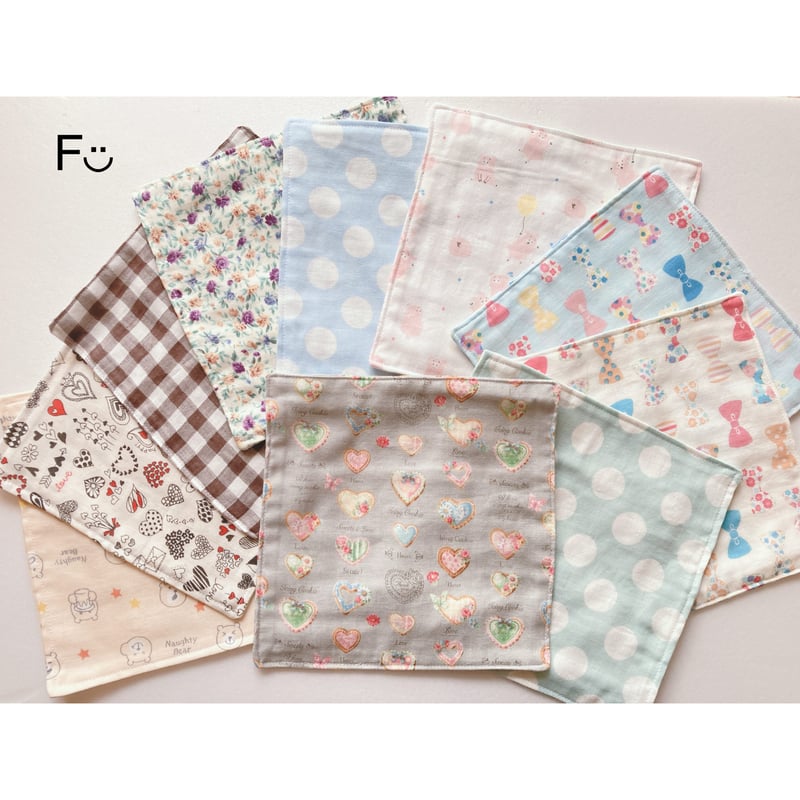 Wガーゼ ハンカチ 10枚set | kinoco STORE