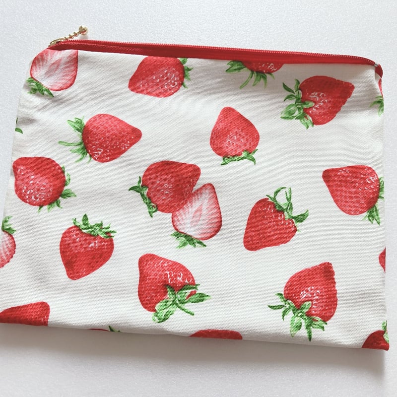 いちご柄♡ポーチ 小物入れ 化粧ポーチ 筆箱 ペンケース ミニバッグ