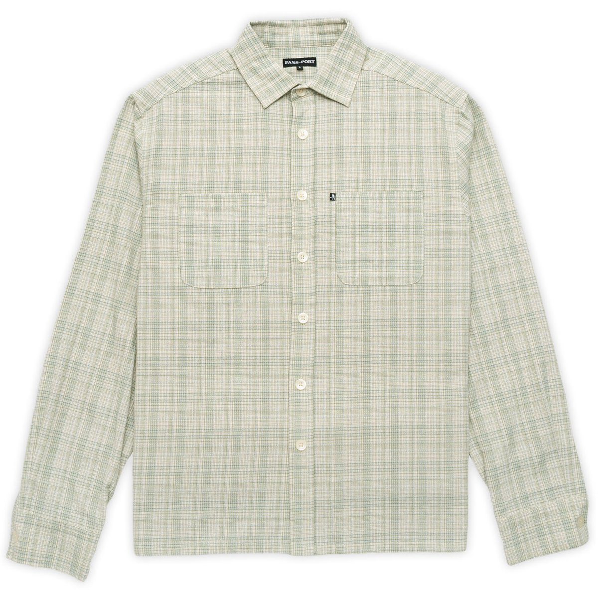 passport 長袖チェックシャツ PASS~PORT ワーカーズ L/S チェックシャツ チョコミント メンズ