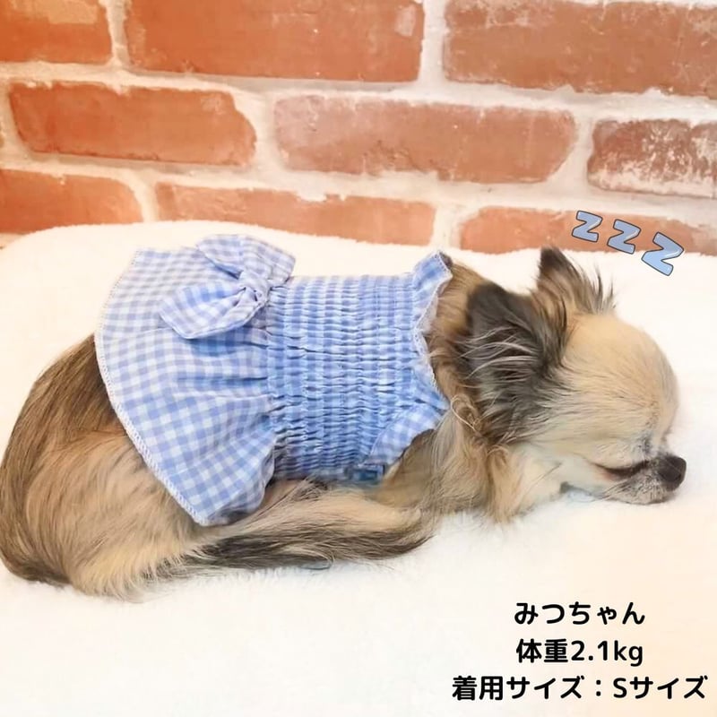 犬服⭐︎ハンドメイド♡リボンワンピース（チェック） 犬服⭐︎ハンドメイド♡リボンワンピース（チェック） 【公式通販】