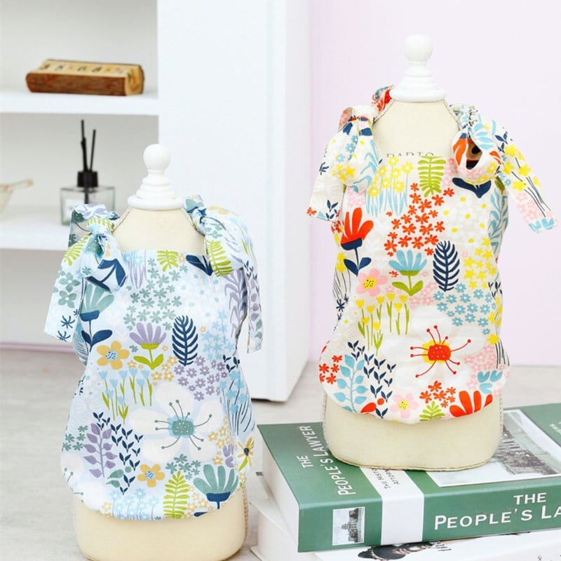 犬服 S わんこの普段着　大きな花 2025浴衣✨✨ 浴衣A モノトーンだけど可愛く 帯によって雰囲気