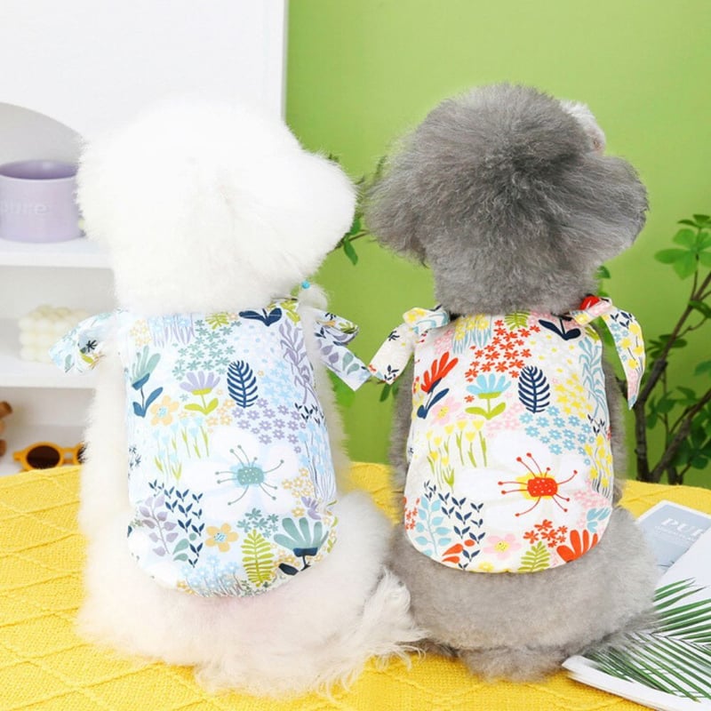 【花】犬服タンクトップ CanNana 犬 服 犬の服 ロゴタンクトップ ハート インナー