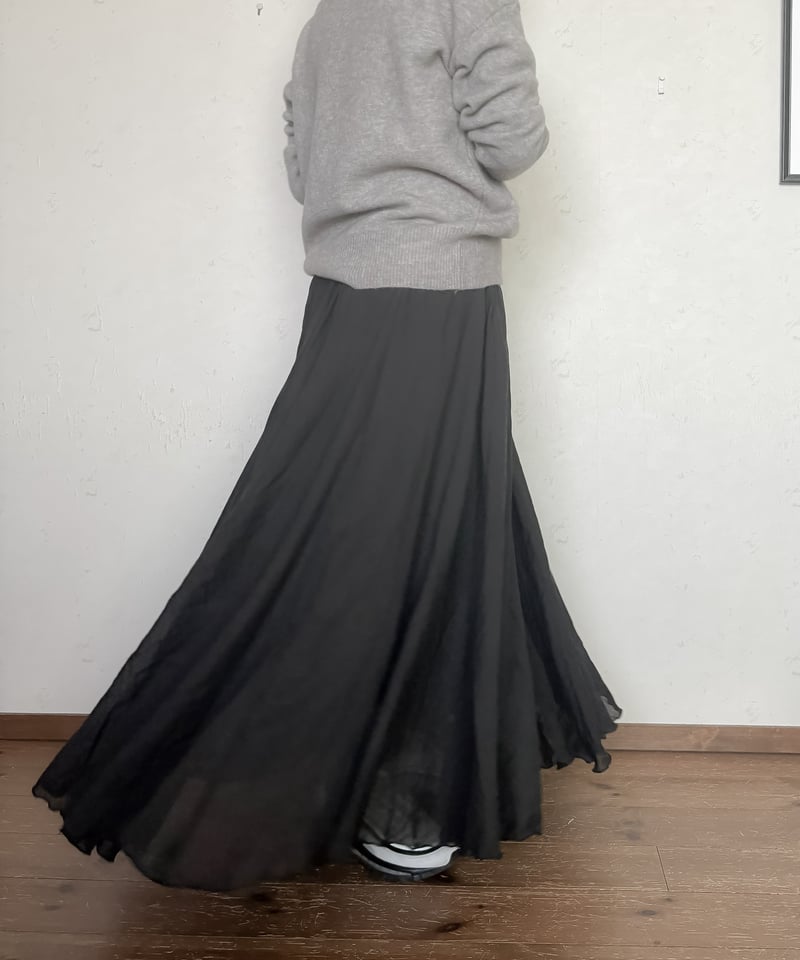 未使用品 HOUSE OF LOTUS リネンボリュームフレアースカート Lajour スカート 日本製ボリュームフレアスカート : ZOZOTOWN