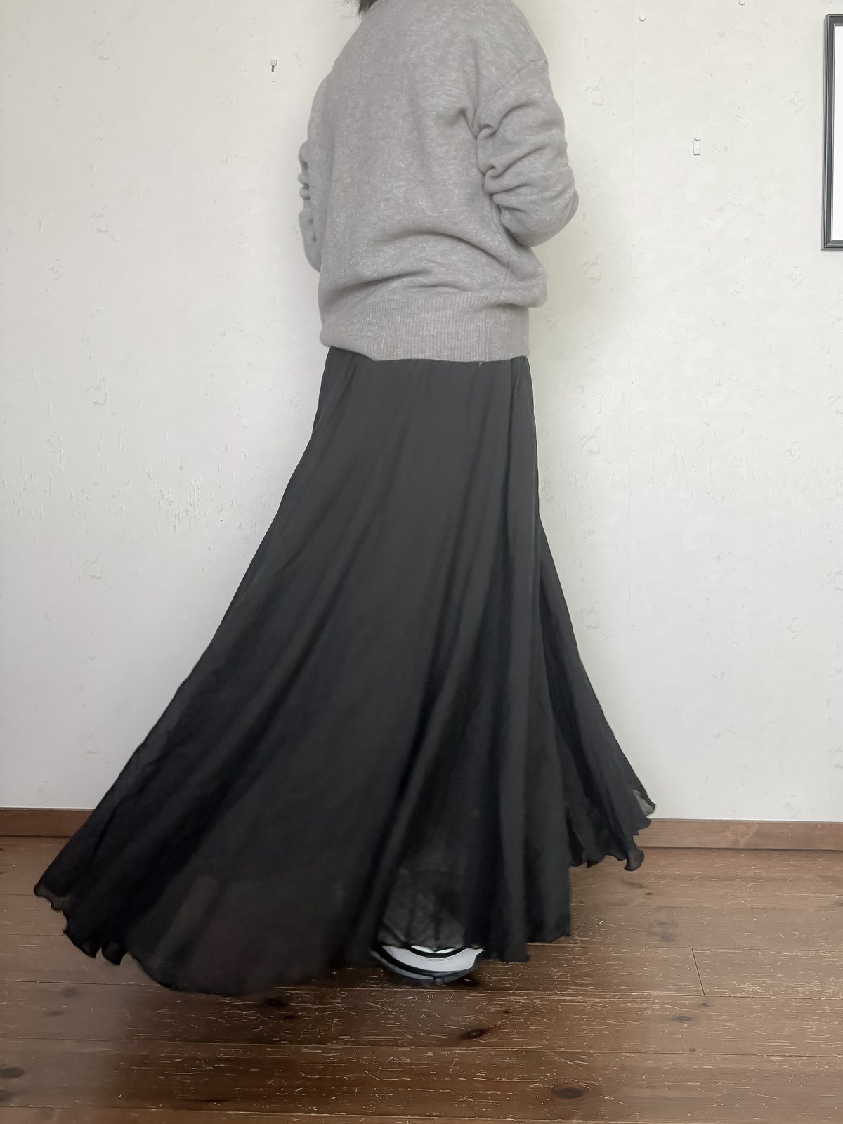 リネン スカート ブラック antiqua スカート リネンフレアスカート : ZOZOTOWN Yahoo!店