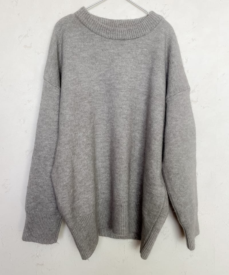 コローレ ニットセーター グレー ピンク 幾何学模様 長袖 イタリア製 B121 コローレ ニットセーター グレー ピンク 幾何学模様 長袖