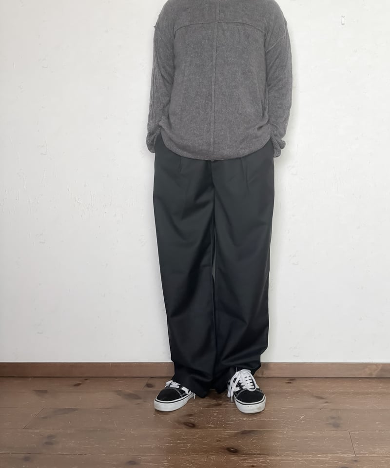 イタリア名品【D'ARCHIVIO】ブラックリネンテーパードスラックス　Ｍ相当 antiqua ボトムス パンツ メンズ テーパードパンツ ロングパンツ