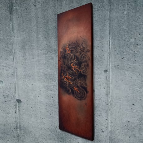 見返り龍（朱）（Turned Around The Dragon Red ）