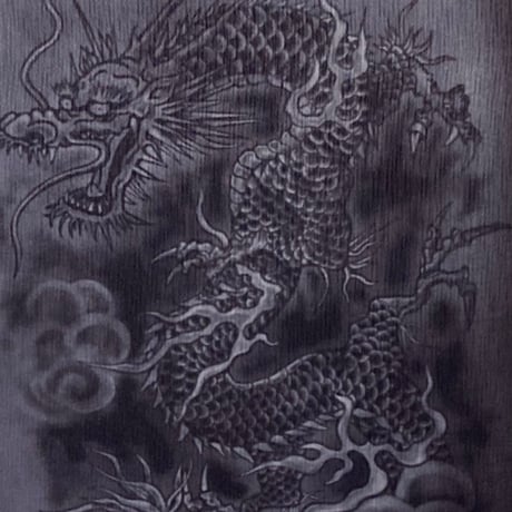 見返り龍（炭）（Turned Around The Chacal )