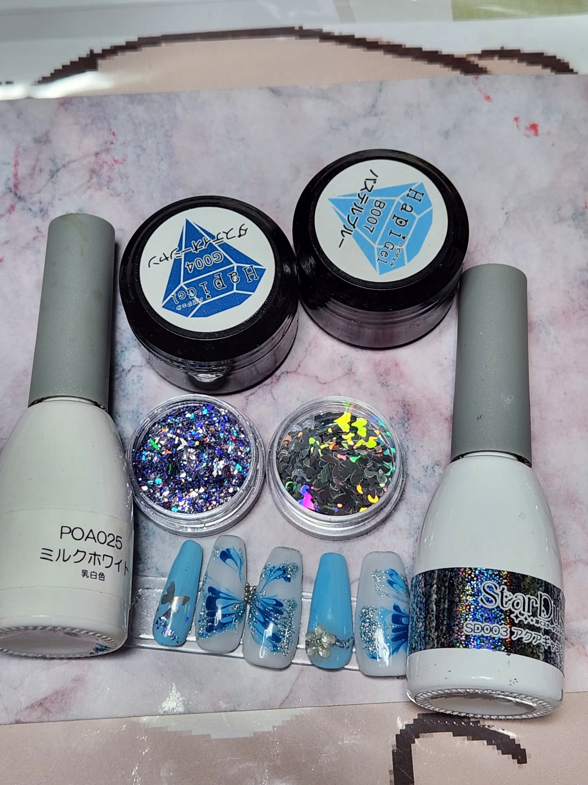 （Aプラン❗️らくらく便）ちゅるん ミニバタフライ ネイルチップ Aプラン❗️らくらく便）ちゅるん ミニバタフライ ネイルチップ