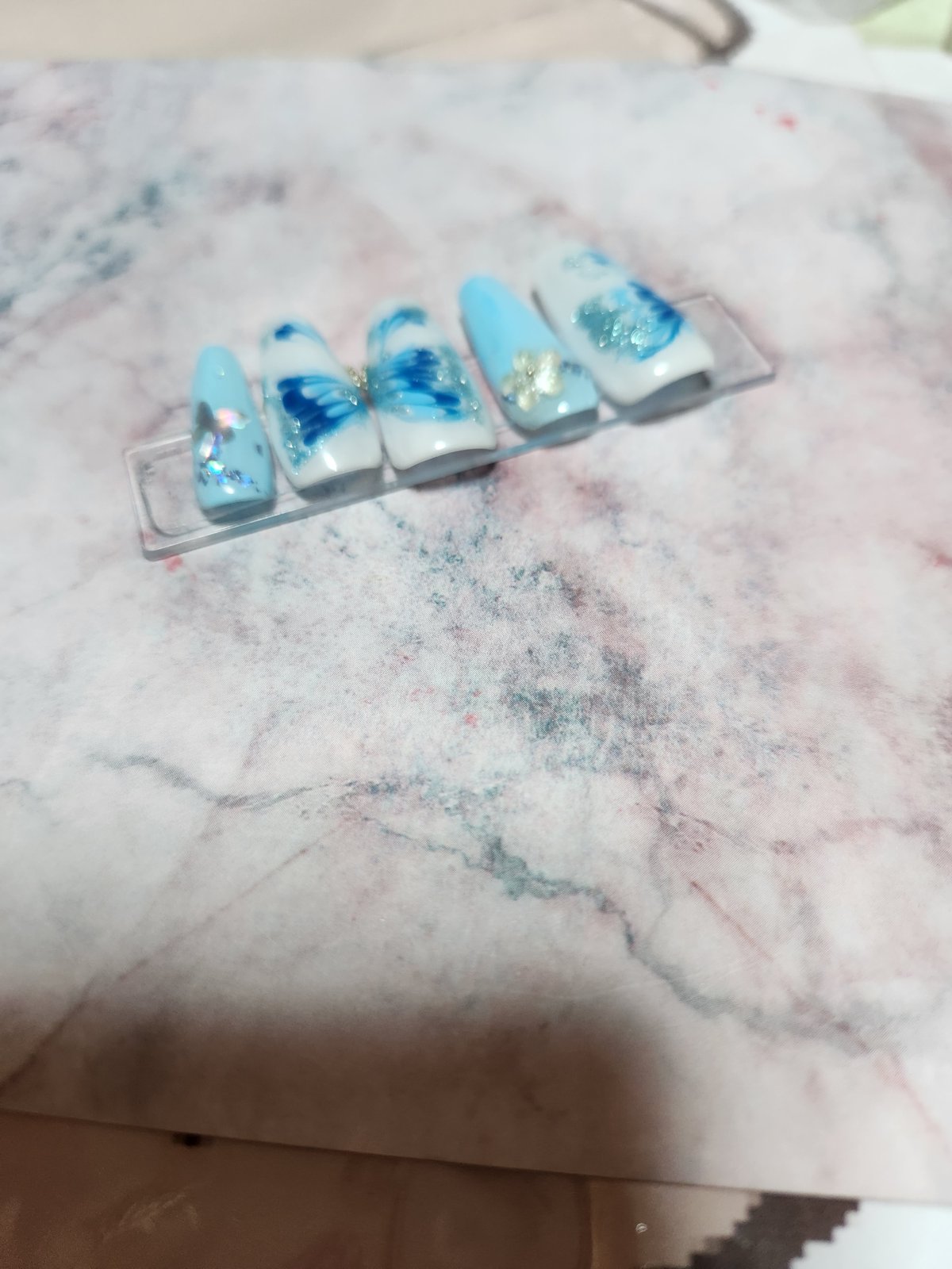 （Aプラン❗️らくらく便）ちゅるん ミニバタフライ ネイルチップ Aプラン❗️らくらく便）ちゅるん ミニバタフライ ネイルチップ