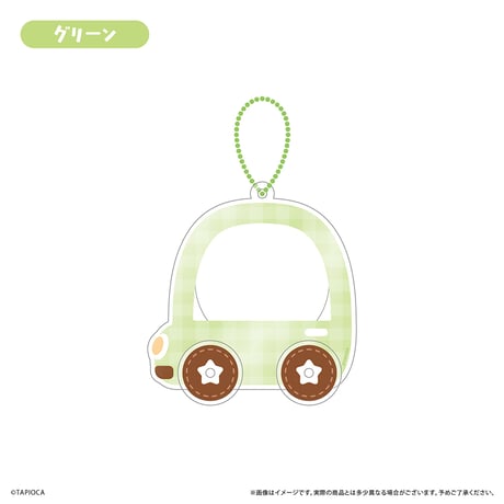 タピオカ　オリジナル　くるま型缶バッジケース ひとり乗りver.