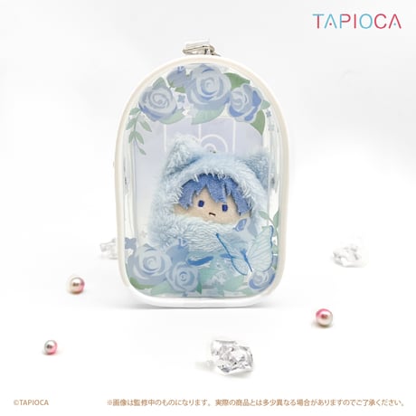 タピオカ　オリジナル  フラワー　クリアポーチ