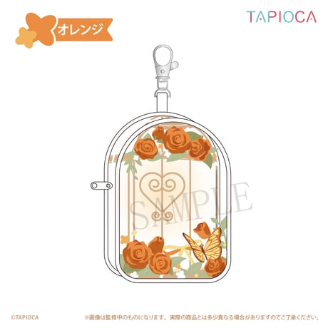タピオカ　オリジナル  フラワー　クリアポーチ