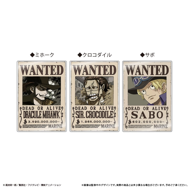 ワンピース 手配書 マグネット ワンピース アクリル手配書マグネット 6種 - マイルストン