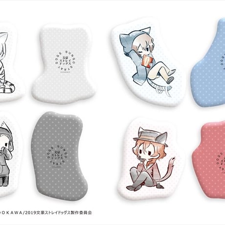 文豪ストレイドッグス  レトロちっくダイカットクッション　ねこずきんver.