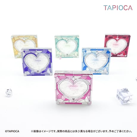 タピオカ　オリジナル　ステンドグラス風 缶バッジフレーム