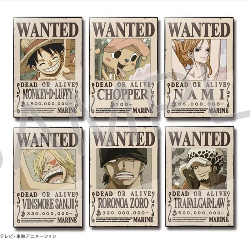 ONE PIECE アクリル手配書マグネット | TAPIOCA online shop
