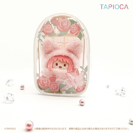 タピオカ　オリジナル  フラワー　クリアポーチ
