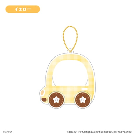 タピオカ　オリジナル　くるま型缶バッジケース ひとり乗りver.