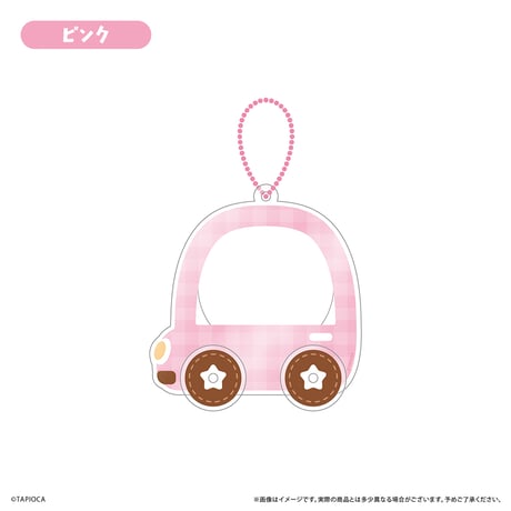 タピオカ　オリジナル　くるま型缶バッジケース ひとり乗りver.
