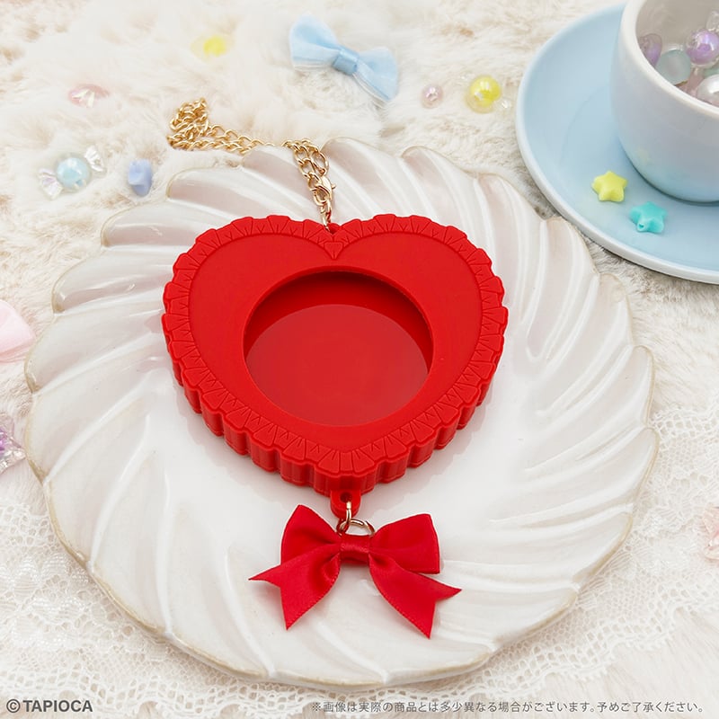 タピオカ オリジナル ラバー缶バッジケース フリルハート | TAPIOCA