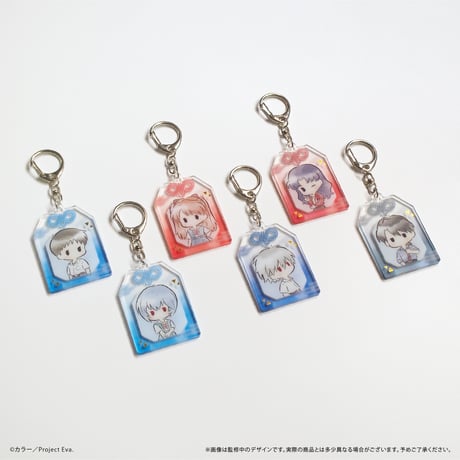 新世紀エヴァンゲリオン　レトロちっくお守り風アクリルキーホルダー
