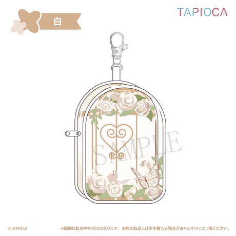 タピオカ　オリジナル  フラワー　クリアポーチ