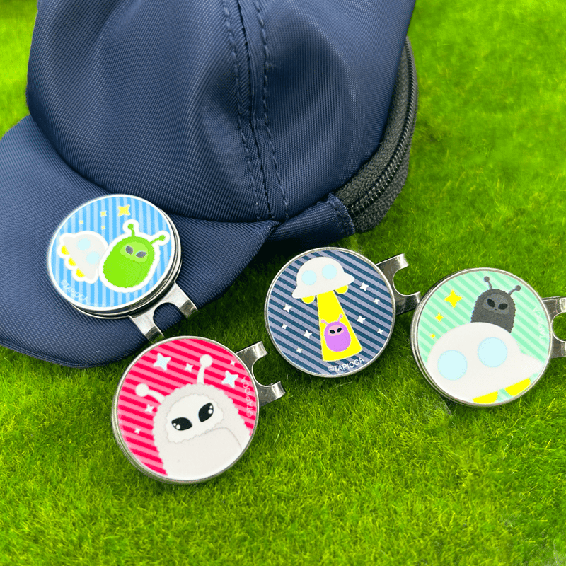 タピオカ オリジナル うちゅうじん メタル ゴルフクリップマーカー