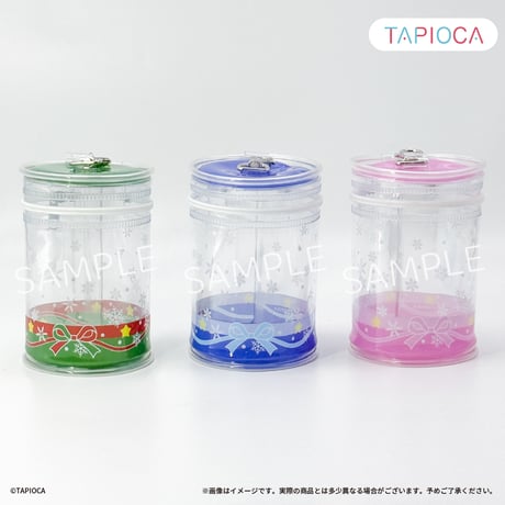 タピオカ　オリジナル　クリアポーチ　円筒型
