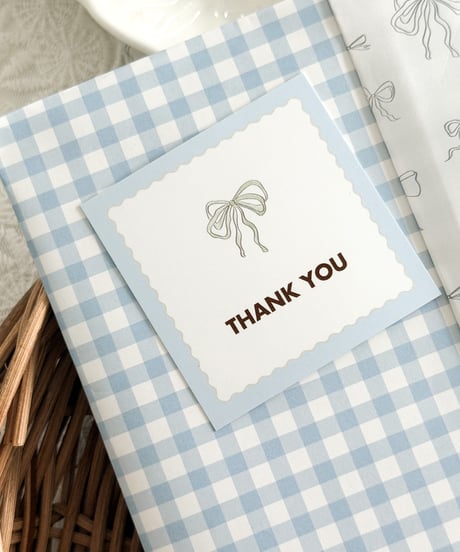 🎀square card ”THANK YOU”10P