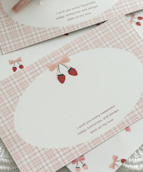 🎀🍓message card 10P