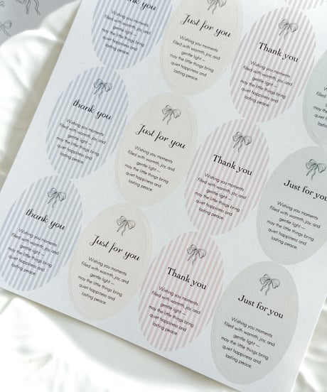 🫧 oval wrapping sticker 16P