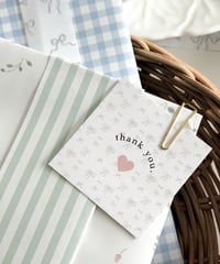 🎀square card ”Thank you”10P