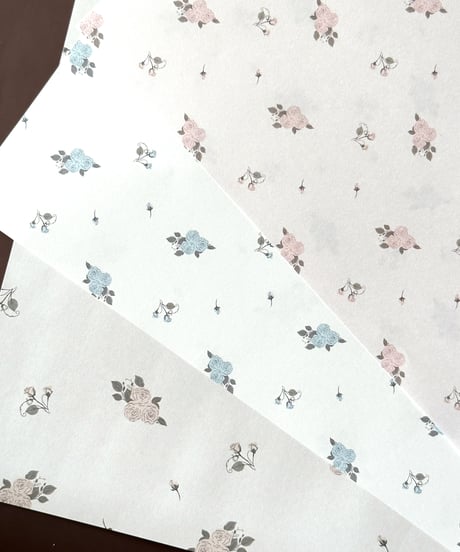 💐A3 wrapping paper "rose"antique beige