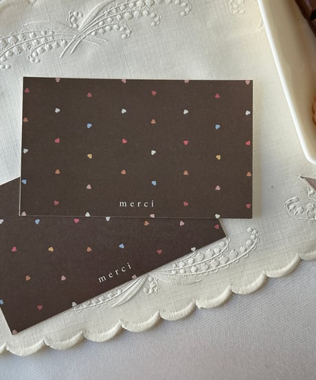 "merci”message card/header 10P