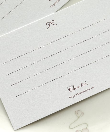🎀"Chez toi ”message card 10P