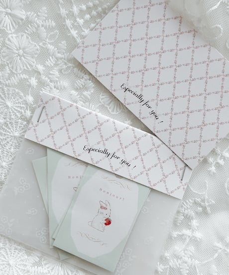 🎀🐰"Especially for you”message card/header 10P