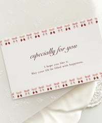 🎀🍓”especially for you” message card 10P