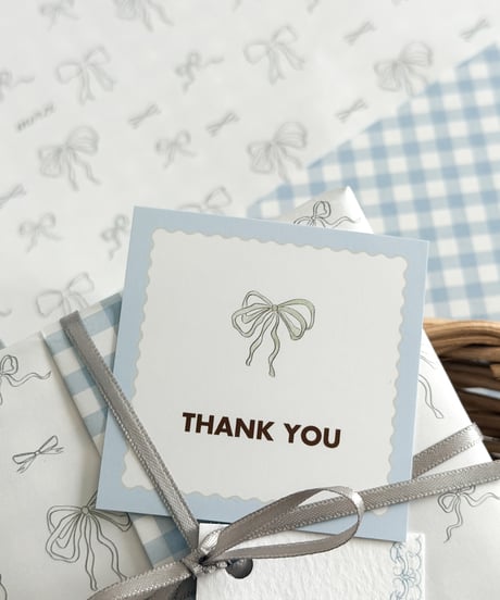 🎀square card ”THANK YOU”10P